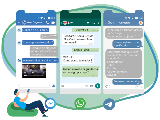 Atendimento digital bots de voz e chat